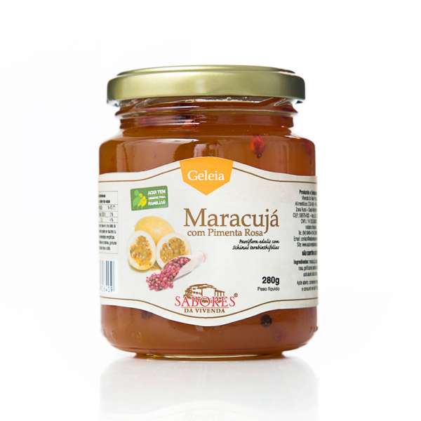 Geleia de Maracujá com Pimenta Rosa - 280g